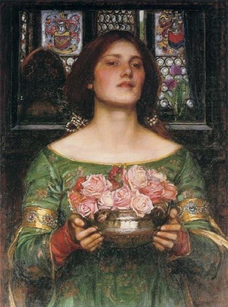 John William Waterhouse Gather Ye Rosebuds While Ye May oil painting picture